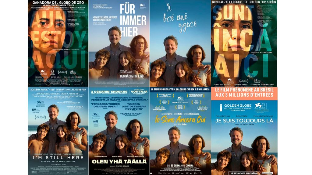 ‘Ainda Estou Aqui’ está em todo lugar… Veja cartazes e críticas do filme em 30 países diferentes