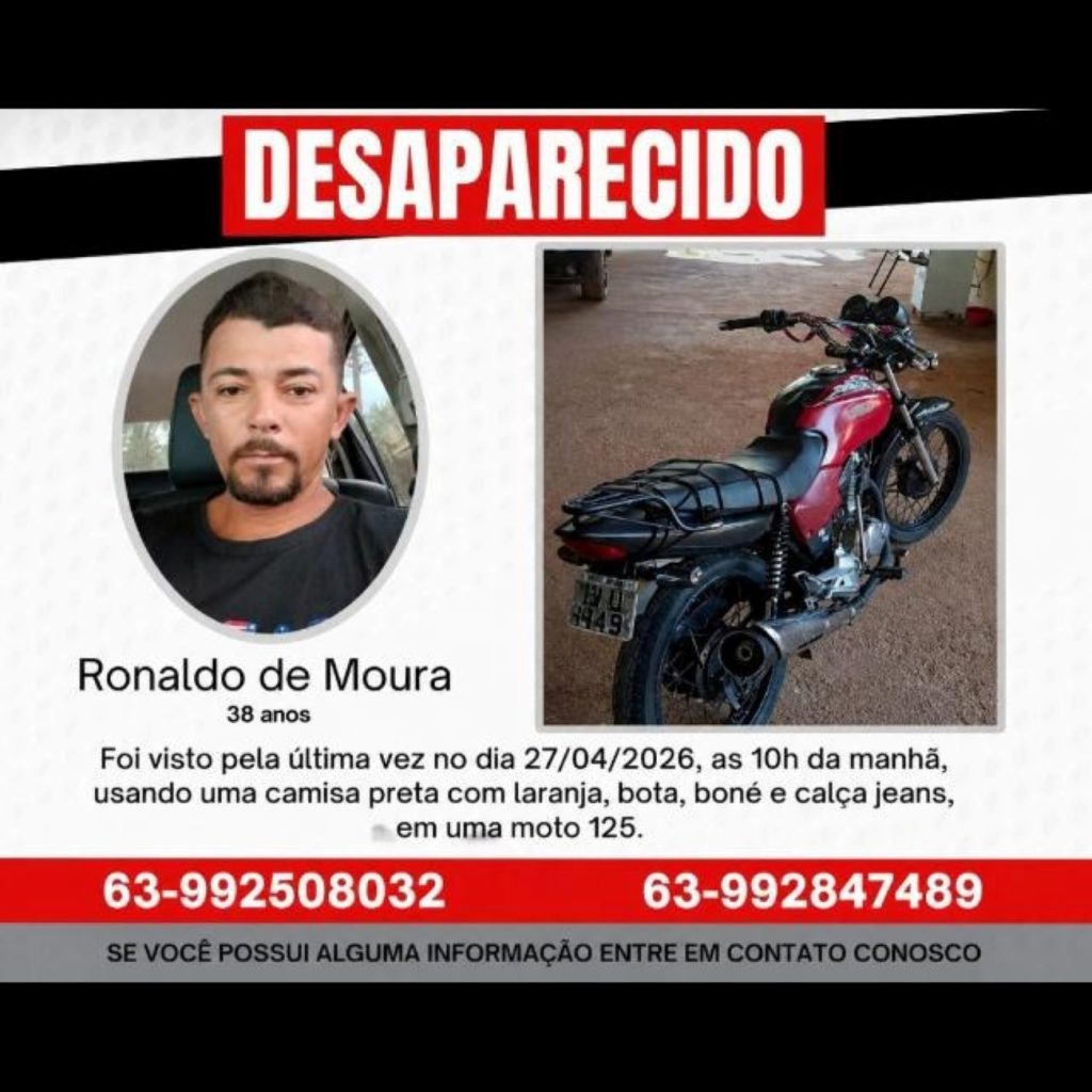 O que se sabe sobre o desaparecimento de caseiro em fazenda do TO