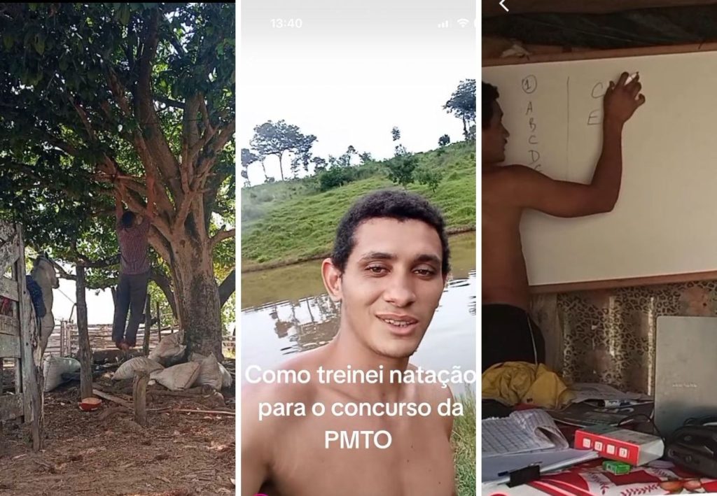 Persistente e sonhador: quem é o jovem que improvisou treinos em riacho e árvore para passar no concurso da PMTO