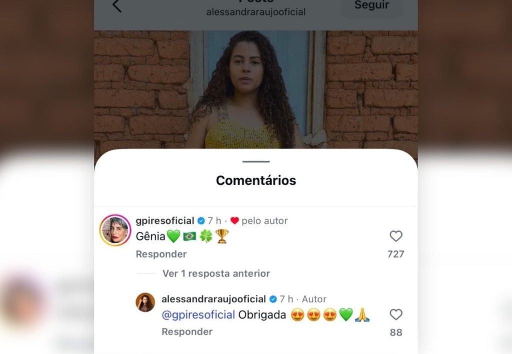 Glória Pires reage a look de milho criado por influenciadora do TO para torcer pelo Brasil na Copa