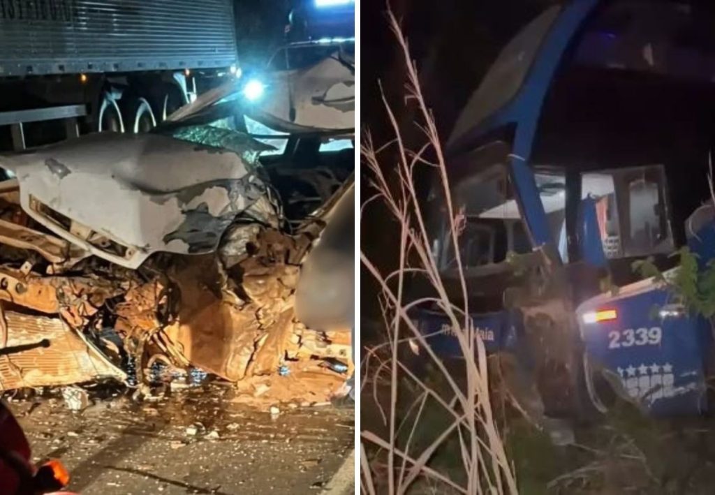 Homem morre após batida frontal entre carro e ônibus na TO-010